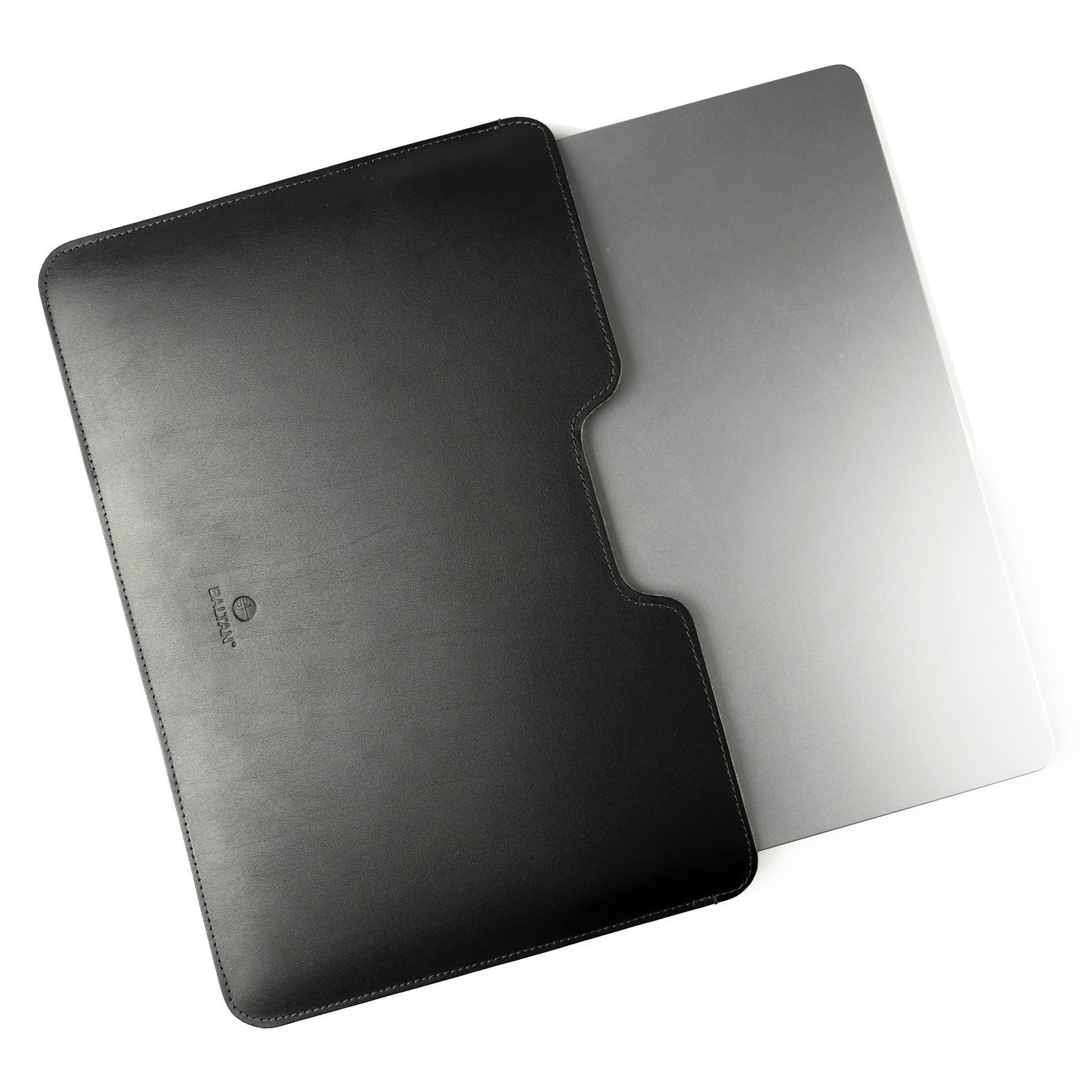 Husa pentru MacBook Air 13 M1 Baltan Razor 13 inch din piele naturala premium rezistenta la apa, negru