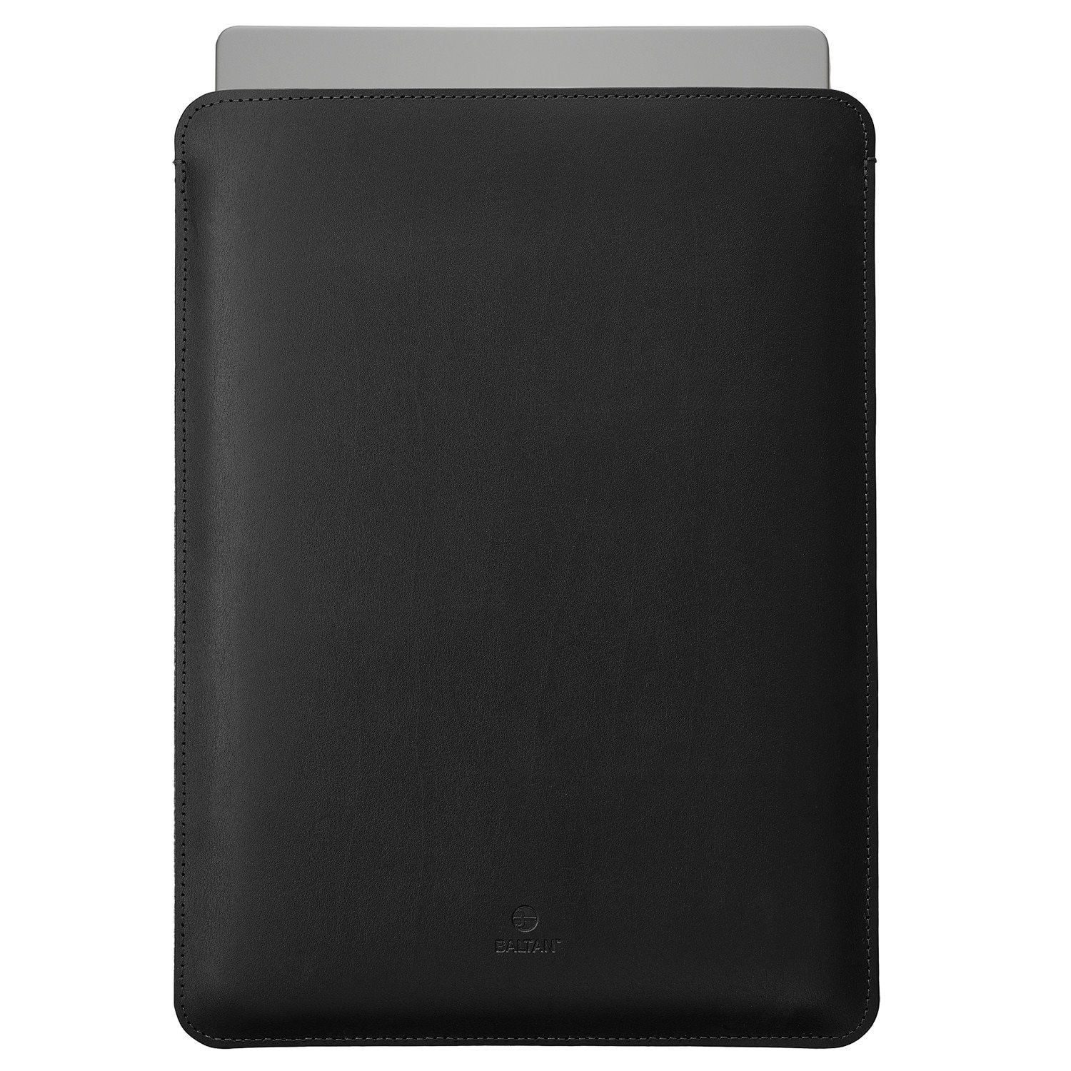 Husa pentru MacBook 16 PRO M4 Baltan Sleeve 16 inch din piele naturala premium rezistenta la apa, negru
