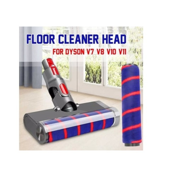Perie de podea cu role moi pentru aspirator, piesa de schimb, compatibila cu Dyson V7 V8 V10 V11