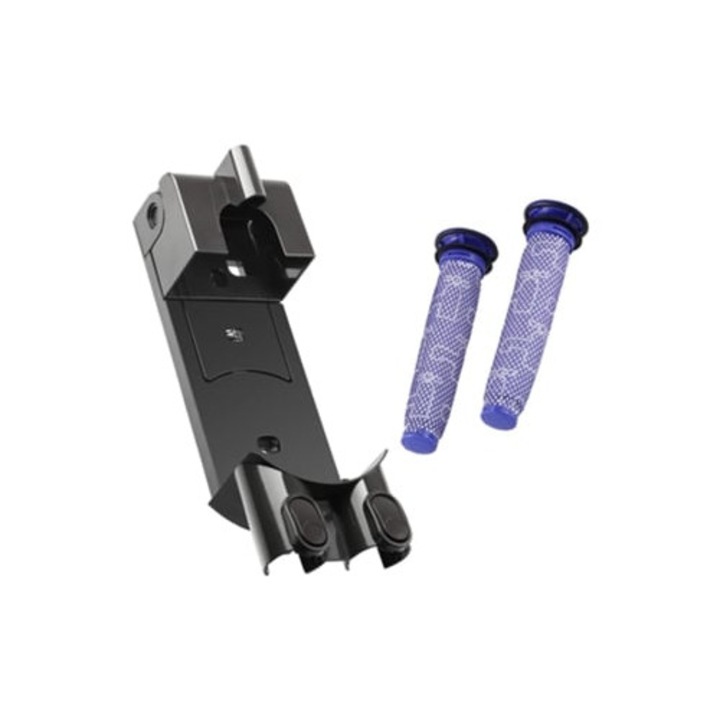 Kit de piese pentru statie de andocare, suport de perete, 2 pre-filtre, compatibil cu Dyson V6 DC34 DC35 DC58 DC59