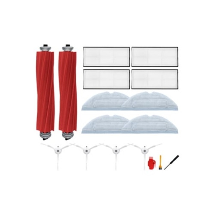 Set 17Pcs accesorii pentru aspirator robot Xiaomi Roborock T7S T7Plus S7, perie principala, carpa mop, perie laterala