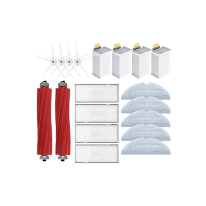 Set accesorii pentru aspirator Xiaomi Roborock S7 S7Max S7MaxV T7S Plus, perie principala, perie laterala, filtru HEPA, saci de praf