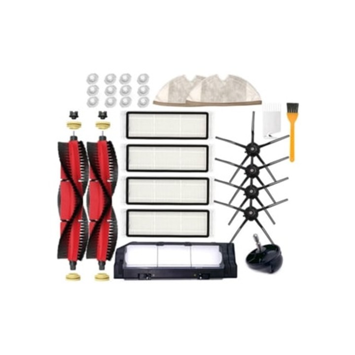 Set accesorii pentru aspirator Xiaomi Roborock S6, perie laterala, filtru HEPA, carpa de mop