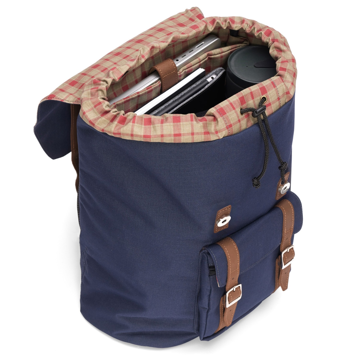 Rucsac pentru laptop portabil Baltan City Break, capacitate 26L, rezistent la apa, pentru laptop pana la 17'', Marina