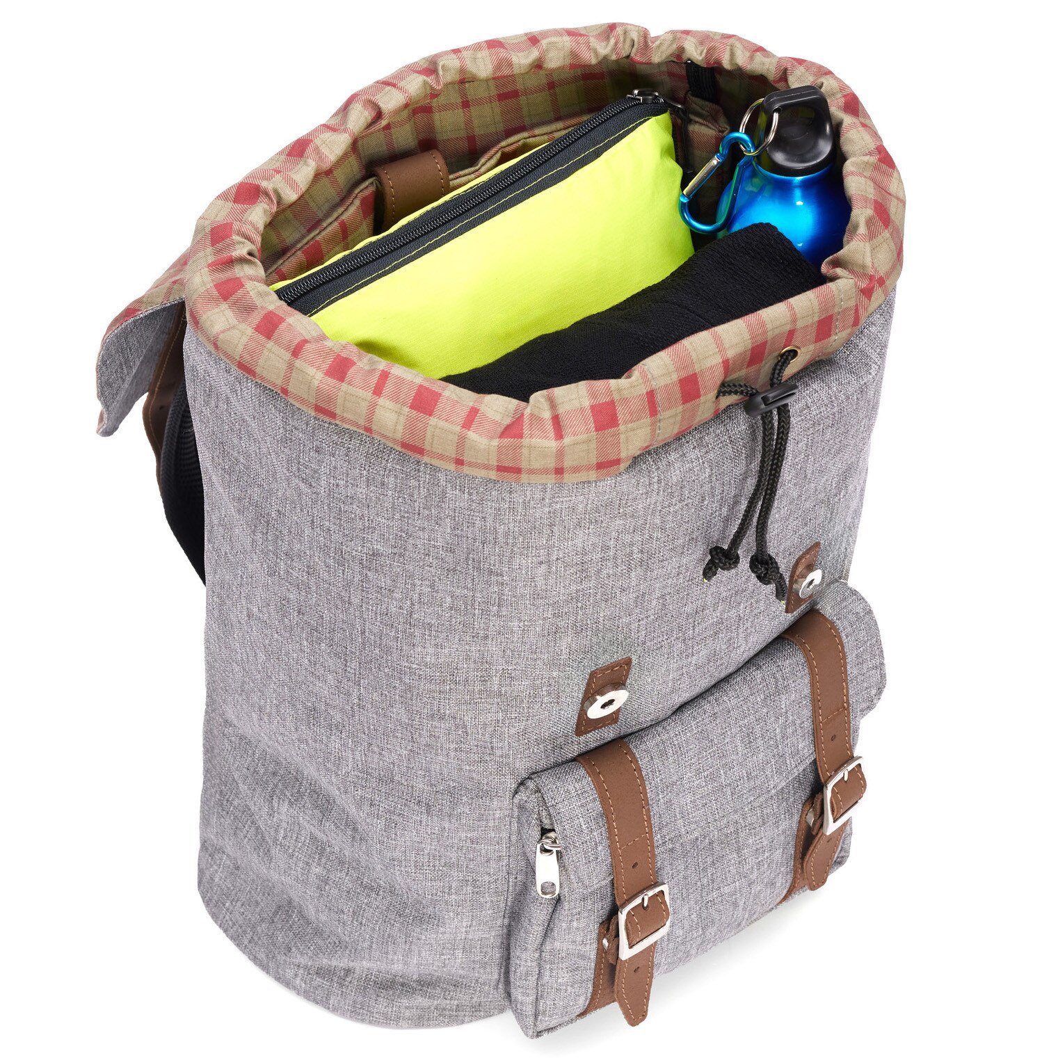 Rucsac pentru laptop portabil Baltan City Break, capacitate 26L, rezistent la apa, pentru laptop pana la 17'', Gri