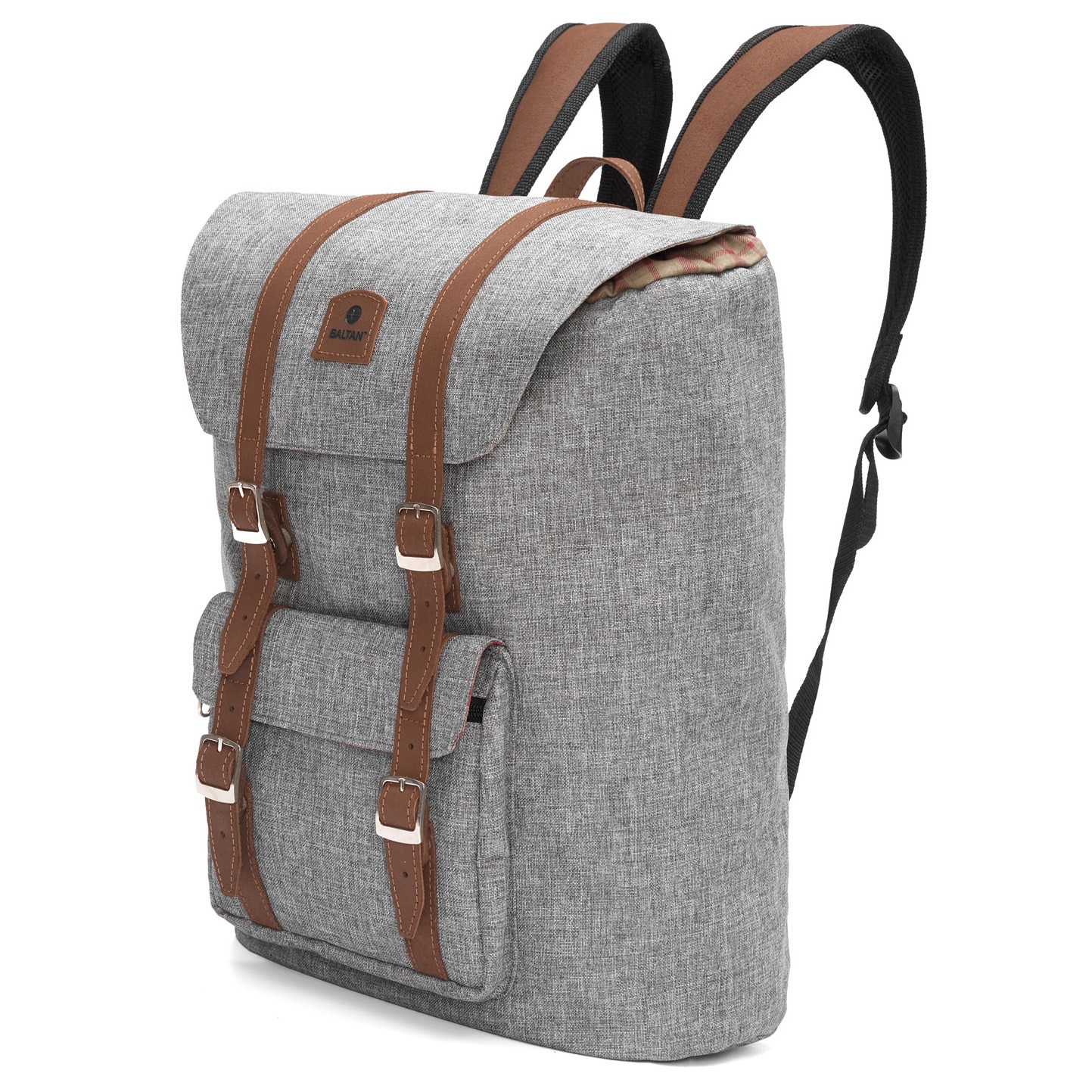 Rucsac pentru laptop portabil Baltan City Break, capacitate 26L, rezistent la apa, pentru laptop pana la 17'', Gri