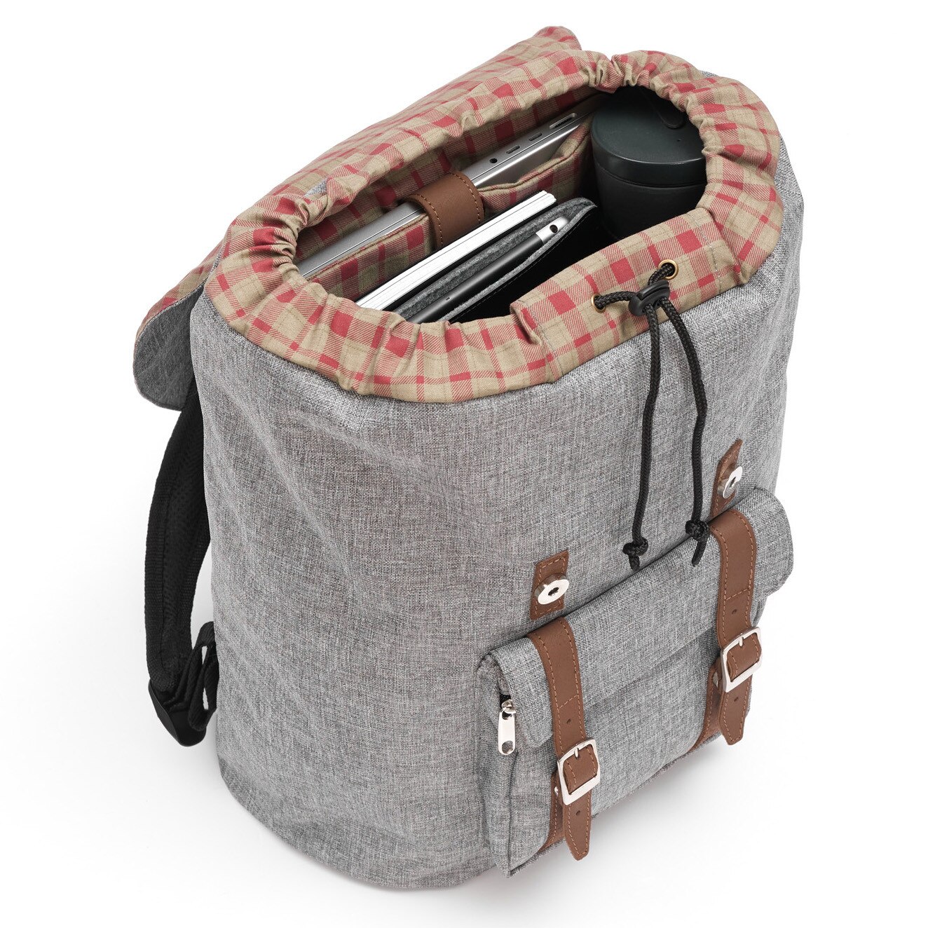 Rucsac pentru laptop portabil Baltan City Break, capacitate 26L, rezistent la apa, pentru laptop pana la 17'', Gri