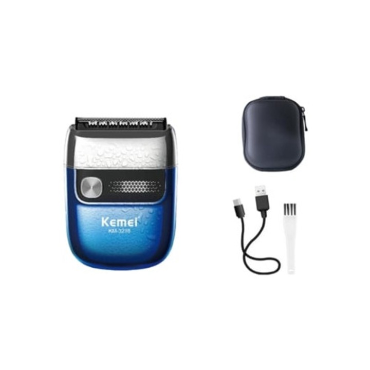 Perie de curatare electrica Km-3218, impermeabila, albastra