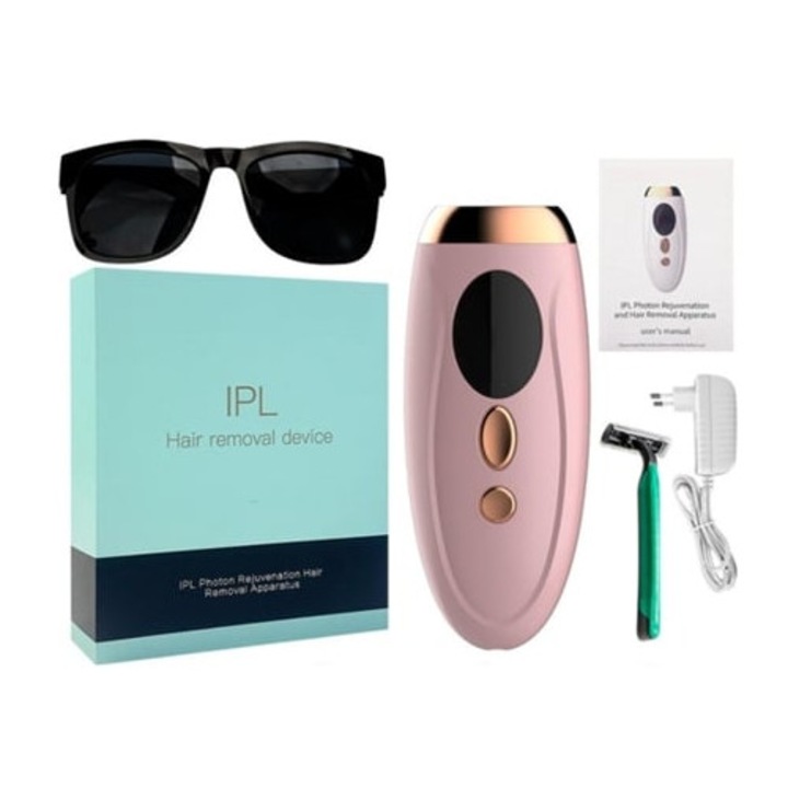 Epilator IPL Xbh-01 pentru indepartarea parului, roz