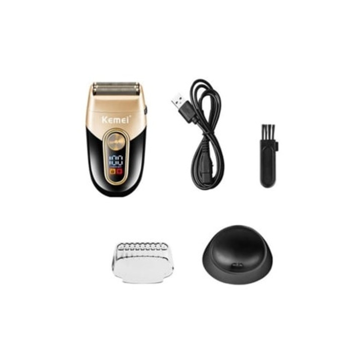 Razatoare electrica Km-3209, impermeabila, cu display LCD, neagra