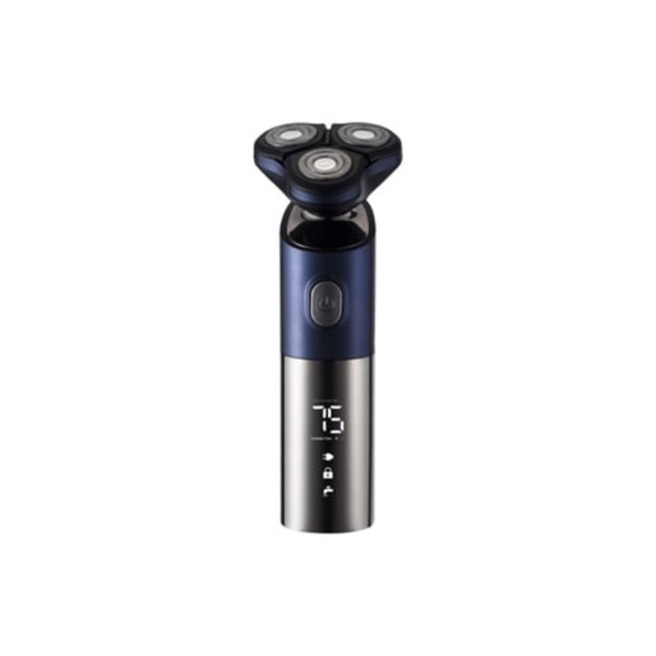 Aparat de ras electric 3D cu lama rotativa, impermeabil IPX6, albastru