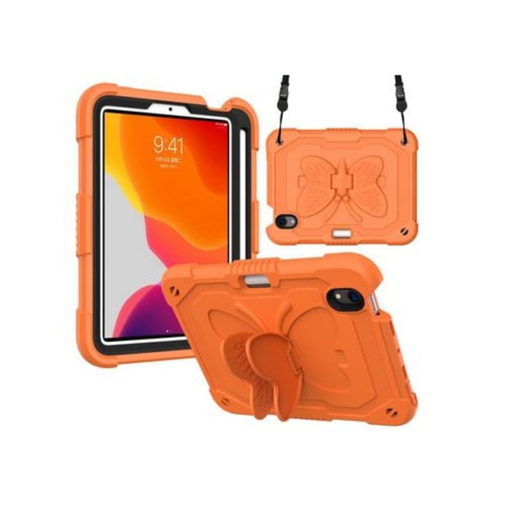 Husa tableta, compatibila cu iPad Mini (2021), portocalie