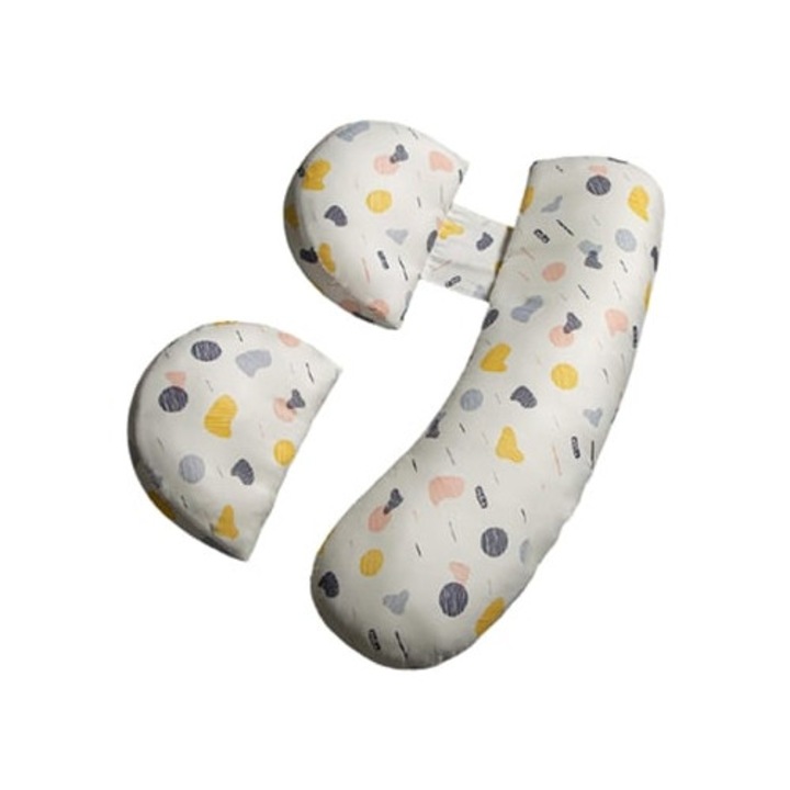 Perna multifunctionala ajustabila 2-in-1, pentru gravide, suport pentru somn, alb