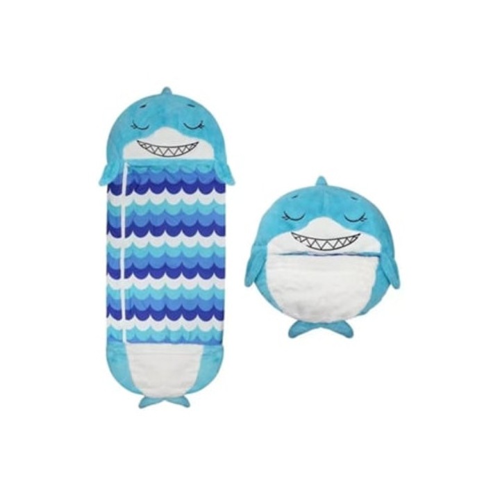 Sac de dormit 2-in-1 pentru copii, albastru, 160x60cm