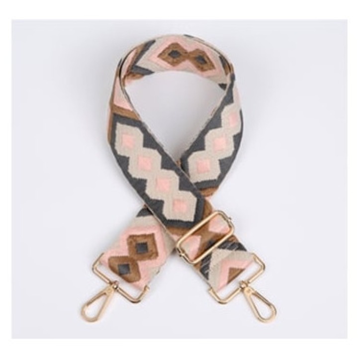 Női válltáska, etnikai stílusú, levehető pánttal, többszínű