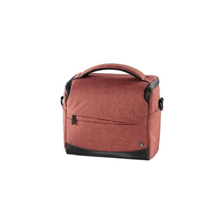 Táska, kamera, piros/fekete