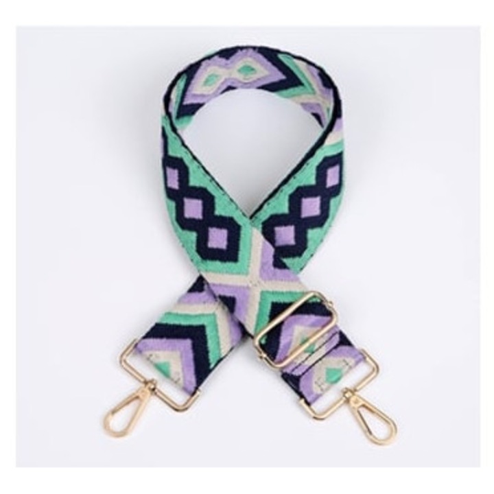 Női etnikai stílusú válltáska, levehető pánttal, többszínű