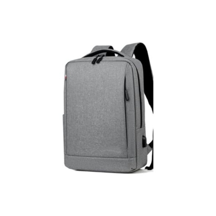 Férfi hátizsák, vízálló, nagy kapacitású, iskolai és utazáshoz, szürke