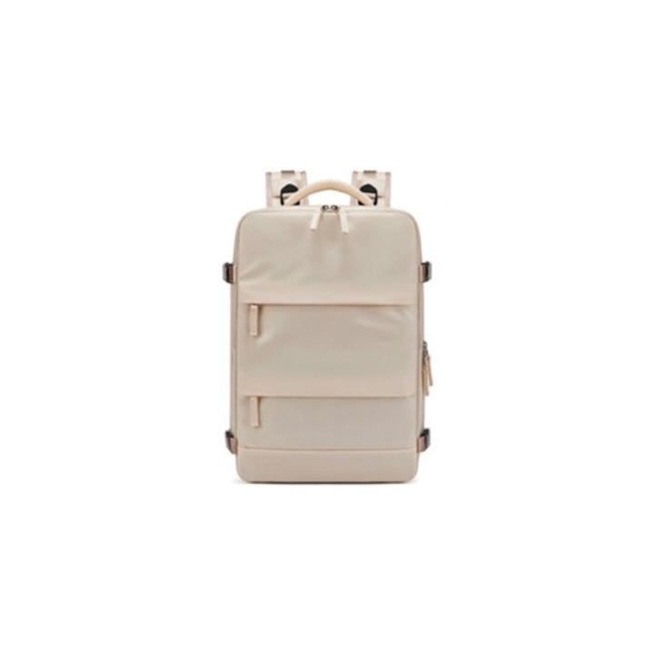 Vízálló laptophátizsák utazáshoz, USB töltőporttal, khaki, uniszex