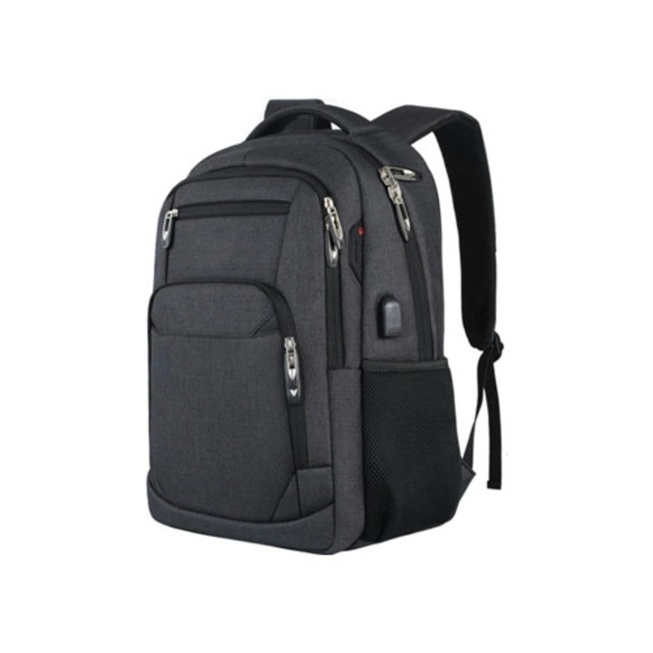 Rucsac barbati, negru, usor, impermeabil