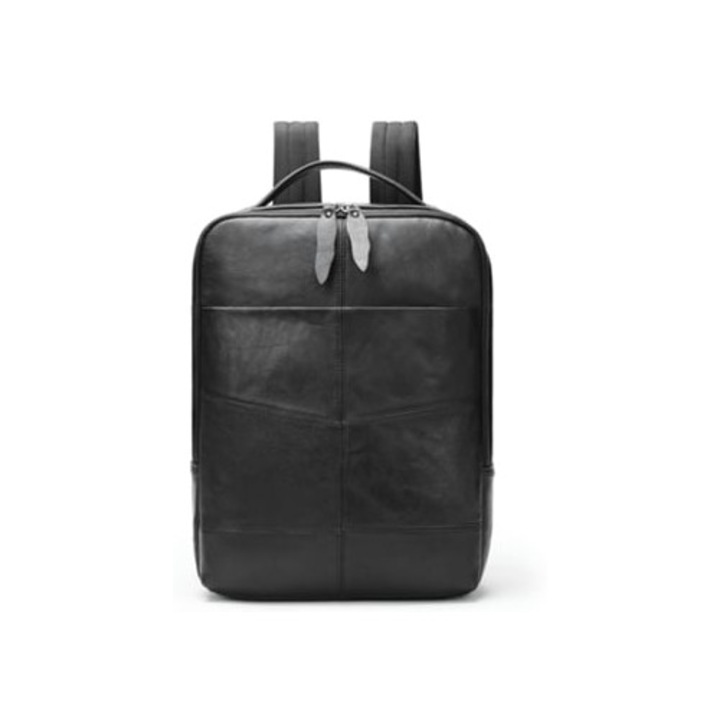 Rucsac din piele naturala pentru barbati, rucsac pentru laptop, negru, dimensiuni variate