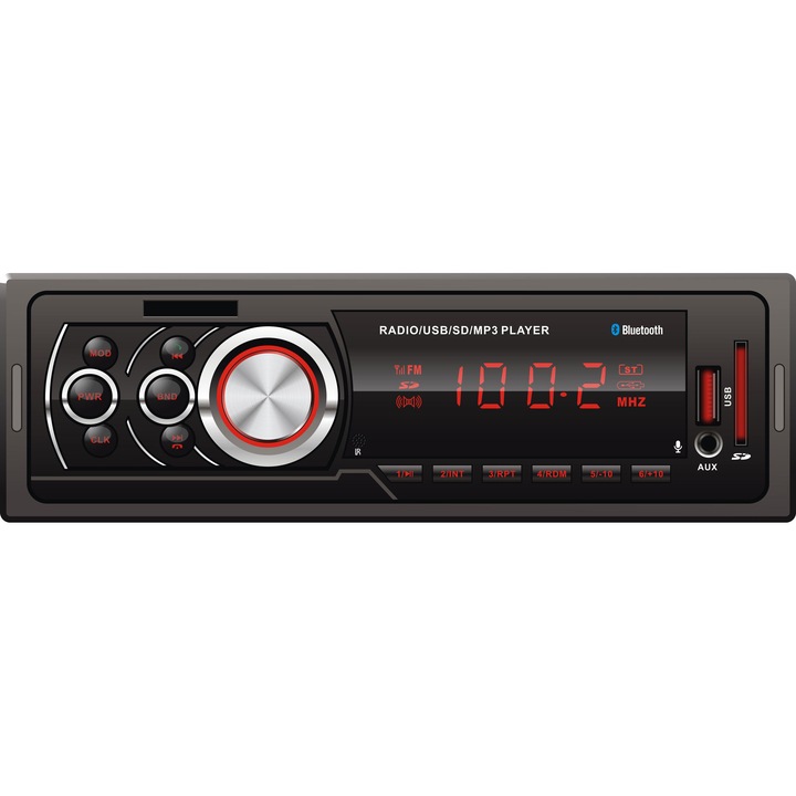 Radio MP3 auto iNew C-5207, 4x20W, Bluetooth, Auxiliar , USB, Card Reader, Telecomanda