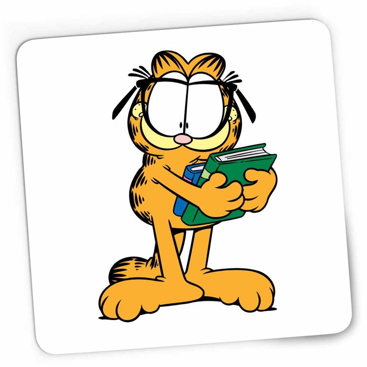 Gaming egérpad Garfield Carti Scoala Invata, 21x19cm