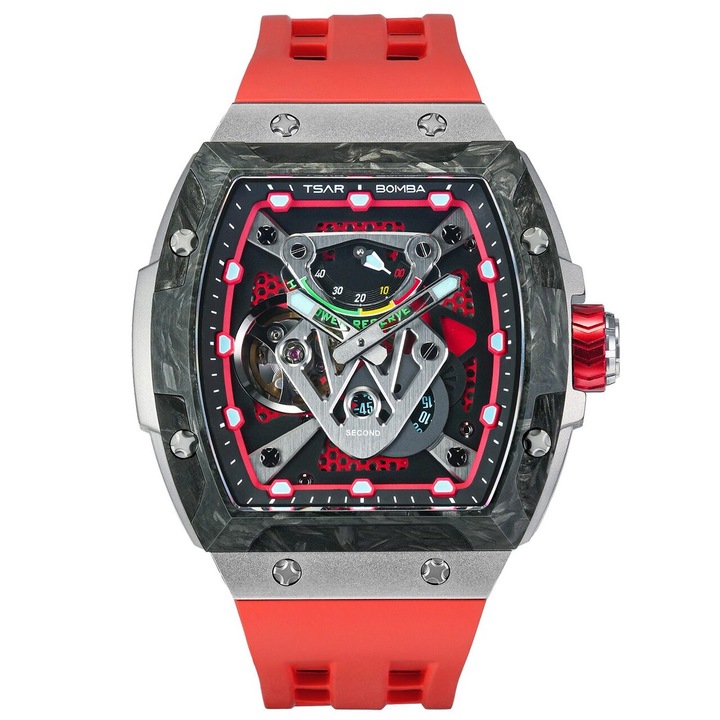 Часовник за мъже Tsar Bomba TB8216TF-02, Автоматичен, 46 мм, 5ATM