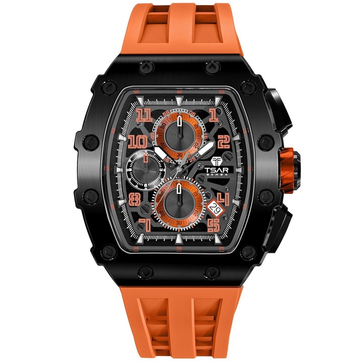 Ceas barbatesc Tsar Bomba TB8204Q-12, Quartz, 44mm, 5ATM