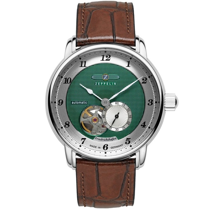 Ceas barbatesc Zeppelin 8566-2, Automatic, 40mm, 5ATM