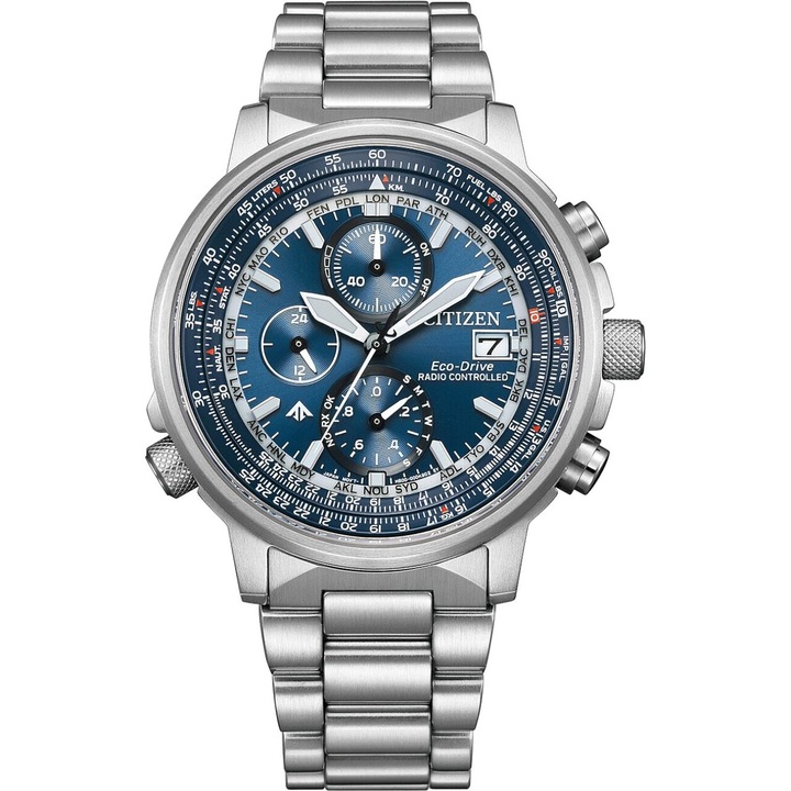 Ceas barbatesc Citizen Quartz, 41mm, 20ATM, Argintiu