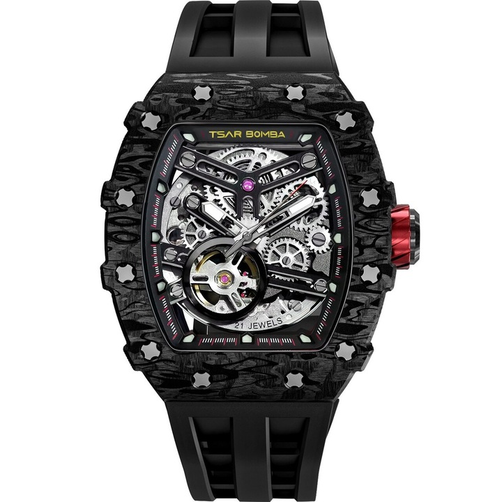 Ceas barbatesc Tsar Bomba TB8208CF-08, Automatic, 44mm, 5ATM