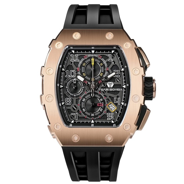 Ceas barbatesc Tsar Bomba TB8204Q-35, Quartz, 44mm, 5ATM