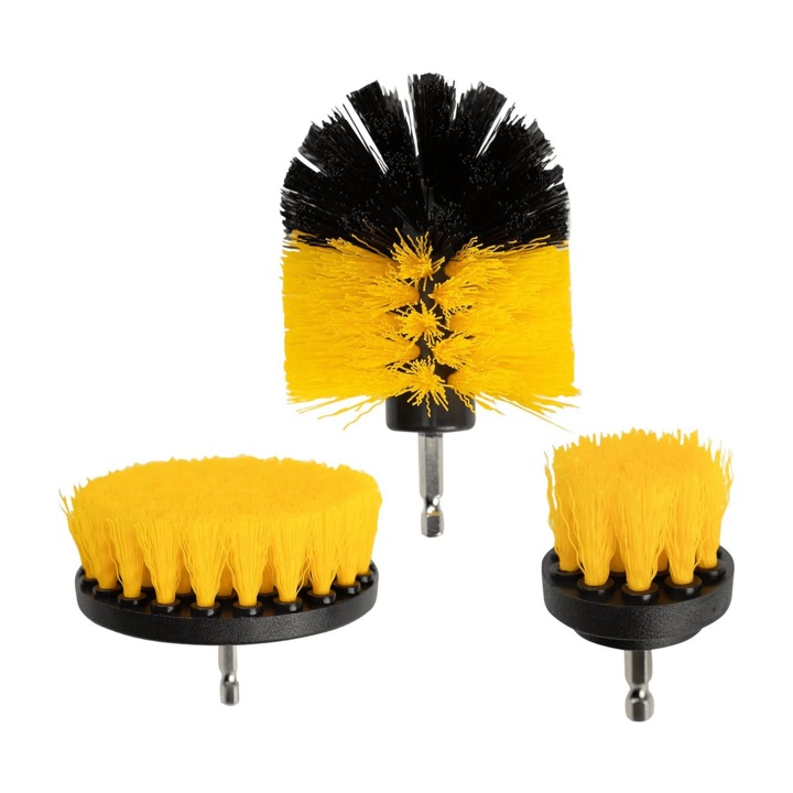 Set perii de curățare 3 bucăți Carmax, nylon, pentru mașină și uz casnic