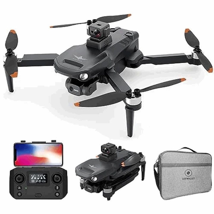 Дрон Quadcopter LUXWALLET Libra X Dodge, Full HD камера, 30 Km/H, Wifi GPS 1.2 Km, 3-осов гимбал