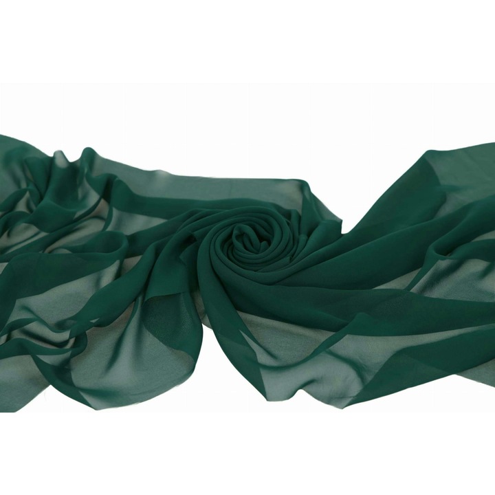 Материал Текстил Шифон Креп, Цвят Горско Зелено, 100% Полиестер, Размери 50см x 145см