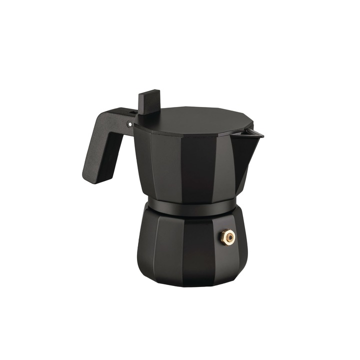 Espressor ALESSI Moka Dc06/1 B, aluminiu turnat, negru, 1 cană
