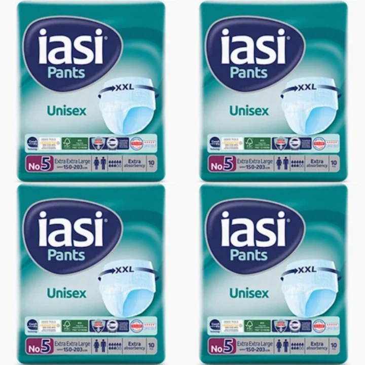 Set 4 X Scutece adulti tip chilot pentru incontinenta Iasi, Marime XXL, 10 buc