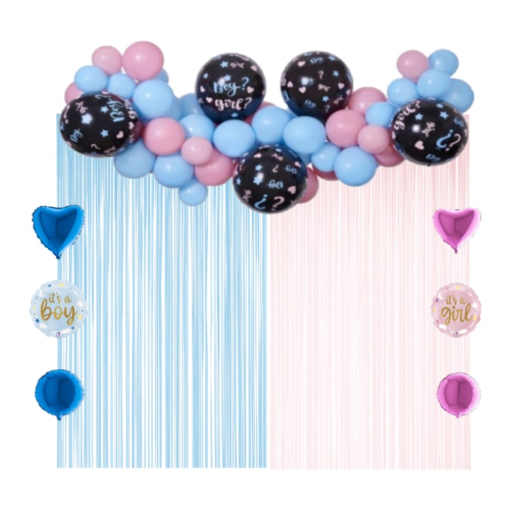 Kit decor dezvaluire decor Boy or Girl 73 buc