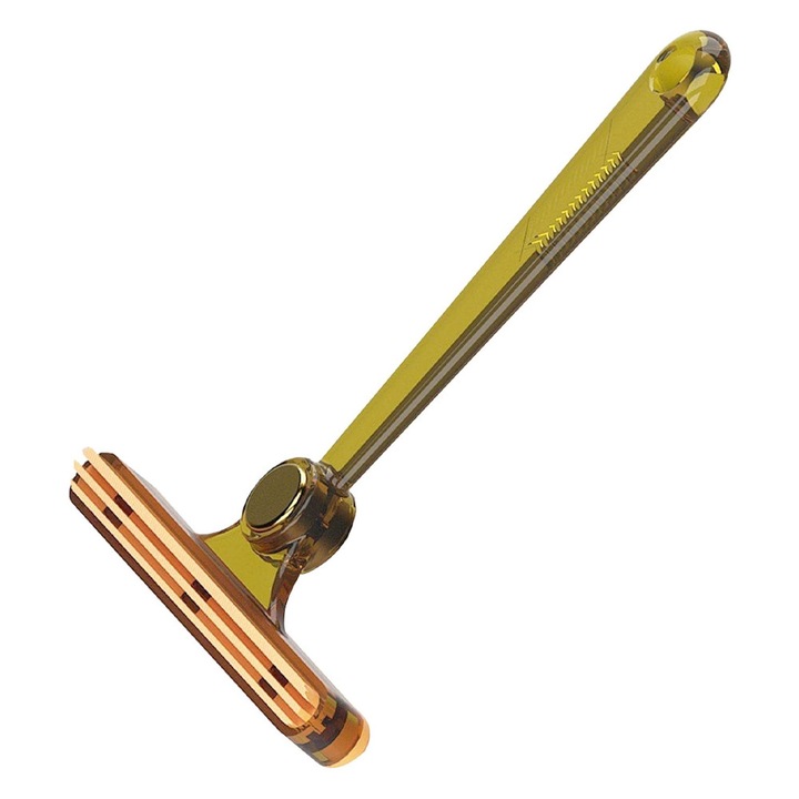 Четка за премахване на мъх и косми от домашни любимци, двойна, оранжева, 12 x 14.5 см