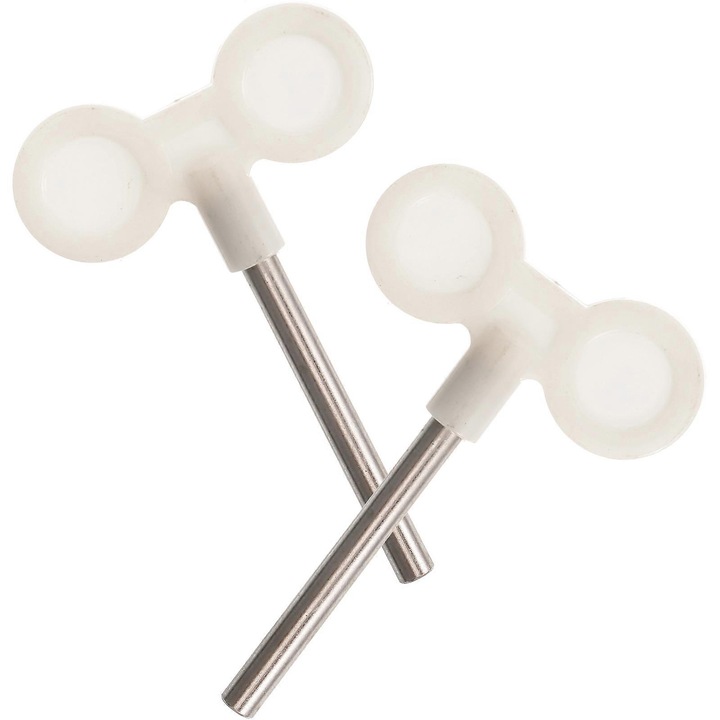 Zenélő dobozokhoz való felhúzó kulcs készlet, 2 darab, fém, 7.50x4.70x0.80cm, rúd hossza 45mm