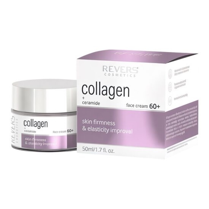 Crema de față Revers collagen & ceramide 60+, 50ml, pentru ten matur