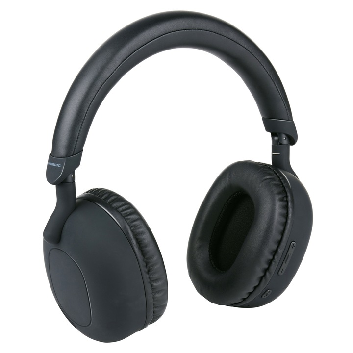 Casti On Ear, Grundig, Wireless, Bluetooth, Negru, Autonomie 36 ore