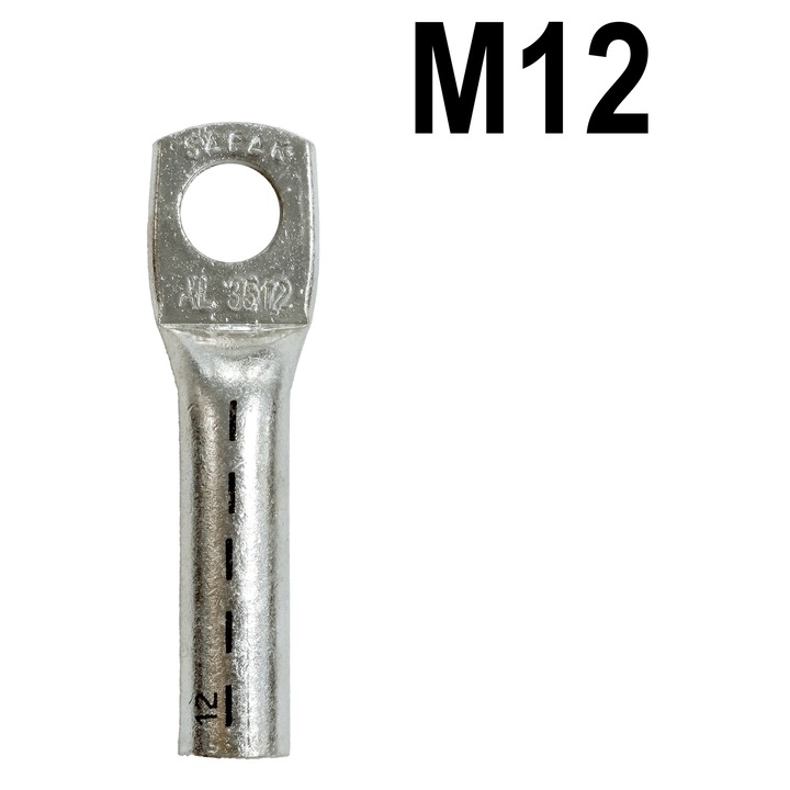 Papuc electric Safak 150mm M12 aluminiu, montare cu şurub, pentru conductoare, set