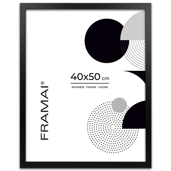 Rama foto Framai HEN 2, neagră, 40x50 cm, ECO MDF, design modern