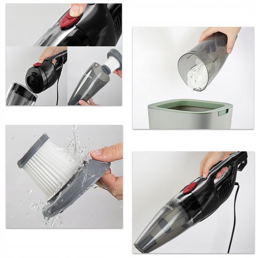 Aspirator Vertical 2 In 1 Cu Accesorii, Enchen, V1, Putere Motor 650 W, Putere De Aspiratie 14 Kpa, Capacitate Recipient Praf 1, 2 L, Lungime Cablu De Alimentare 5 M, Negru
