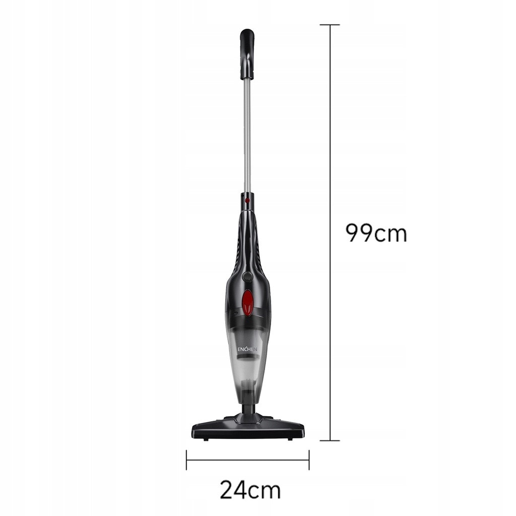 Aspirator Vertical 2 In 1 Cu Accesorii, Enchen, V1, Putere Motor 650 W, Putere De Aspiratie 14 Kpa, Capacitate Recipient Praf 1, 2 L, Lungime Cablu De Alimentare 5 M, Negru