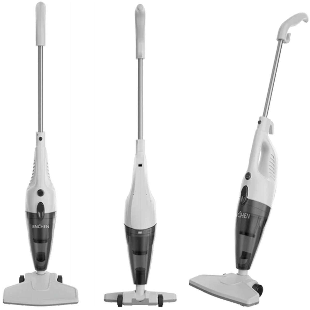 Aspirator Vertical 2 In 1 Cu Accesorii, Enchen, V1, Putere Motor 650 W, Putere De Aspiratie 14 Kpa, Capacitate Recipient Praf 1, 2 L, Lungime Cablu De Alimentare 5 M, Alb