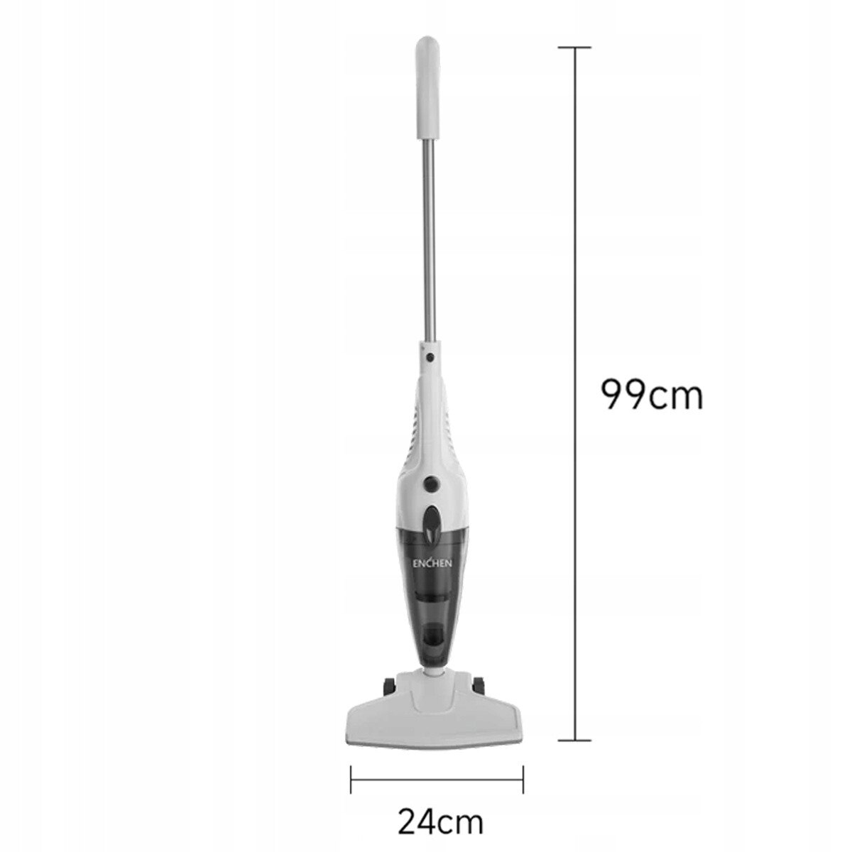 Aspirator Vertical 2 In 1 Cu Accesorii, Enchen, V1, Putere Motor 650 W, Putere De Aspiratie 14 Kpa, Capacitate Recipient Praf 1, 2 L, Lungime Cablu De Alimentare 5 M, Alb