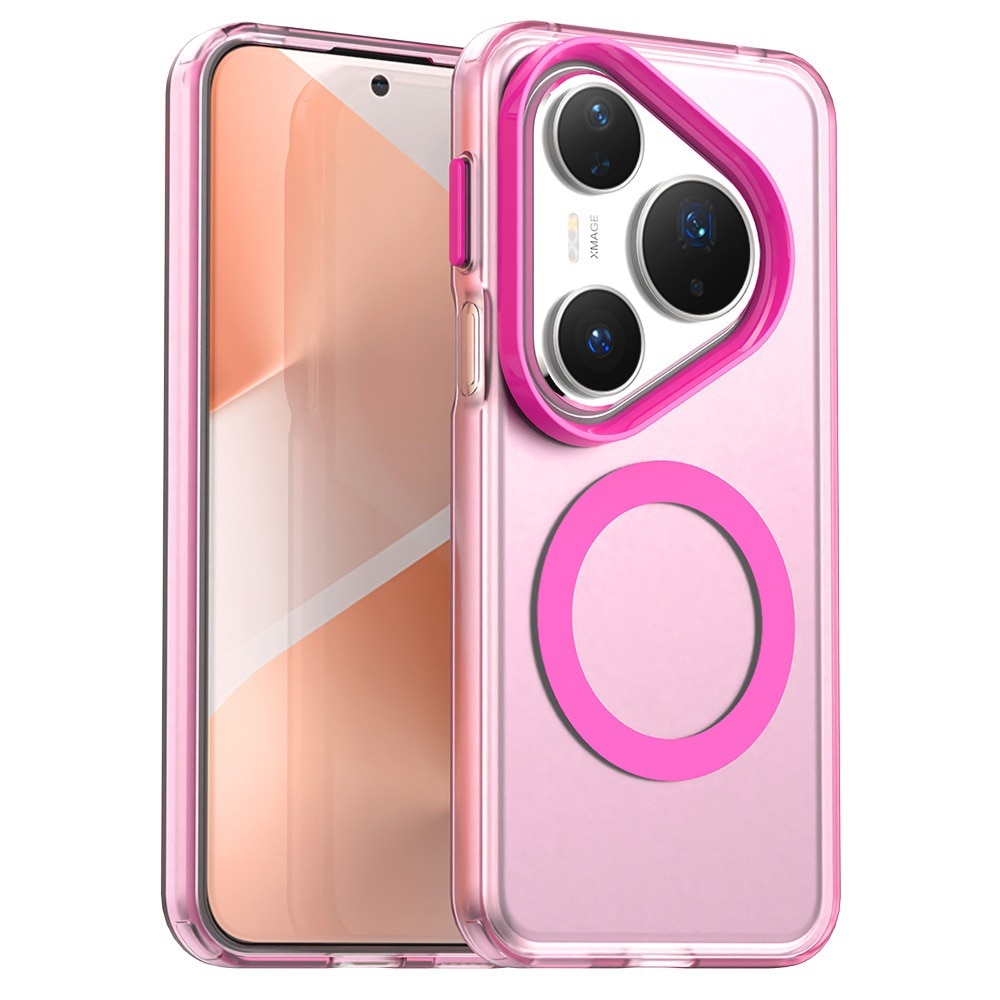 Husa pentru Huawei Pura 80 Pro DaDen® CandyCase MagSafe, Antisoc, Incarcare wireless, Butoane protejate, Roz